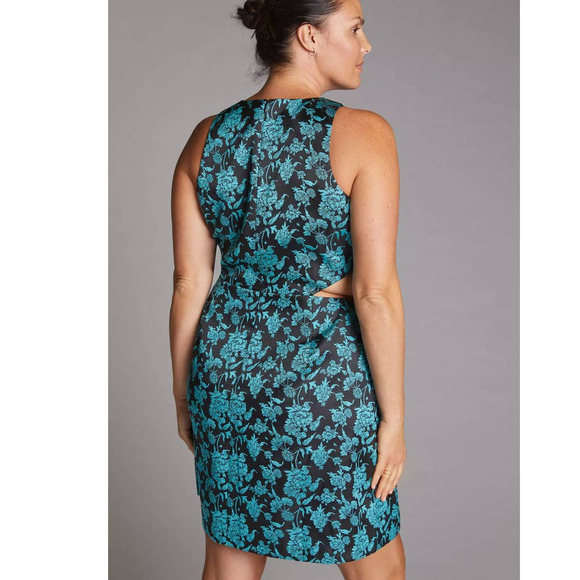 Anthropologie Dresses & Skirts - New Anthropologie HUTCH Floral Jacquard Cut-Out Mini Dress $190 PLUS 16W Blue
